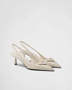 Mujer Prada ZAPATOS DE SALÓN Y BAILARINAS^Zapatos De Salón Destalonados De Charol