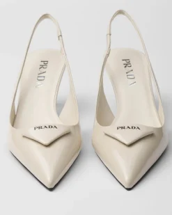 Mujer Prada ZAPATOS DE SALÓN Y BAILARINAS^Zapatos De Salón Destalonados De Charol