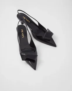 Mujer Prada ZAPATOS DE SALÓN Y BAILARINAS^Zapatos De Salón Destalonados De Piel Cepillada