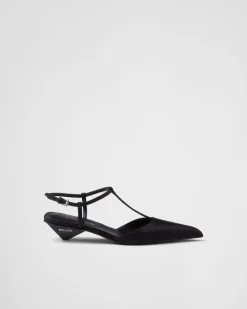 Mujer Prada ZAPATOS DE SALÓN Y BAILARINAS^Zapatos De Salón Destalonados De Satén