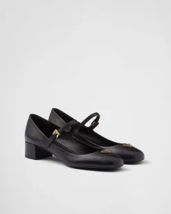 Mujer Prada ZAPATOS DE SALÓN Y BAILARINAS^Zapatos De Salón Mary Jane De Napa