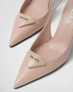 Mujer Prada ZAPATOS DE SALÓN Y BAILARINAS^Zapatos De Salón Slingbacks En Piel Cepillada