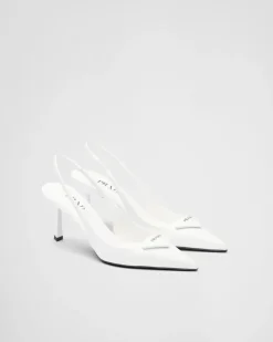 Mujer Prada ZAPATOS DE SALÓN Y BAILARINAS^Zapatos De Salón Slingbacks En Piel Cepillada