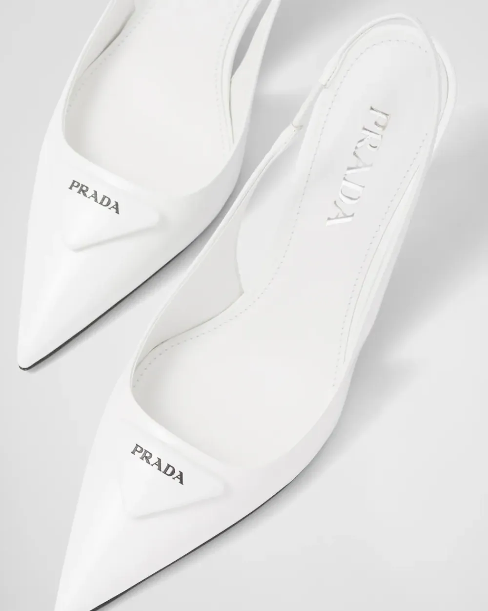 Mujer Prada ZAPATOS DE SALÓN Y BAILARINAS^Zapatos De Salón Slingbacks En Piel Cepillada