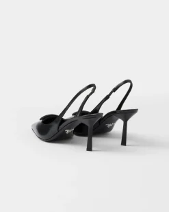 Mujer Prada ZAPATOS DE SALÓN Y BAILARINAS^Zapatos De Salón Slingbacks En Piel Cepillada
