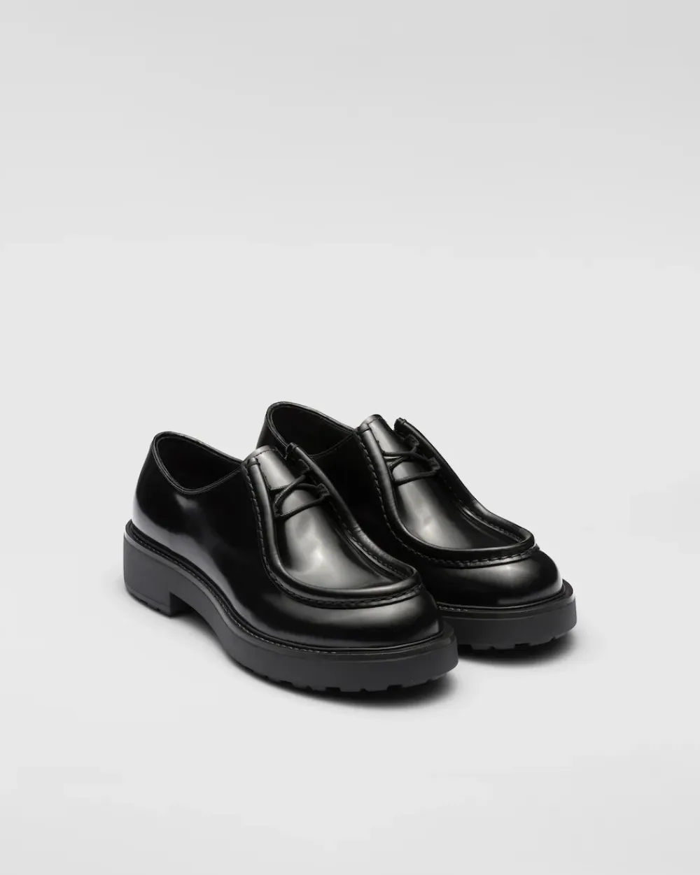 Hombre Prada ZAPATOS CON CORDONES^Zapatos Diapason Con Cordones De Piel Mate Y Cepillada