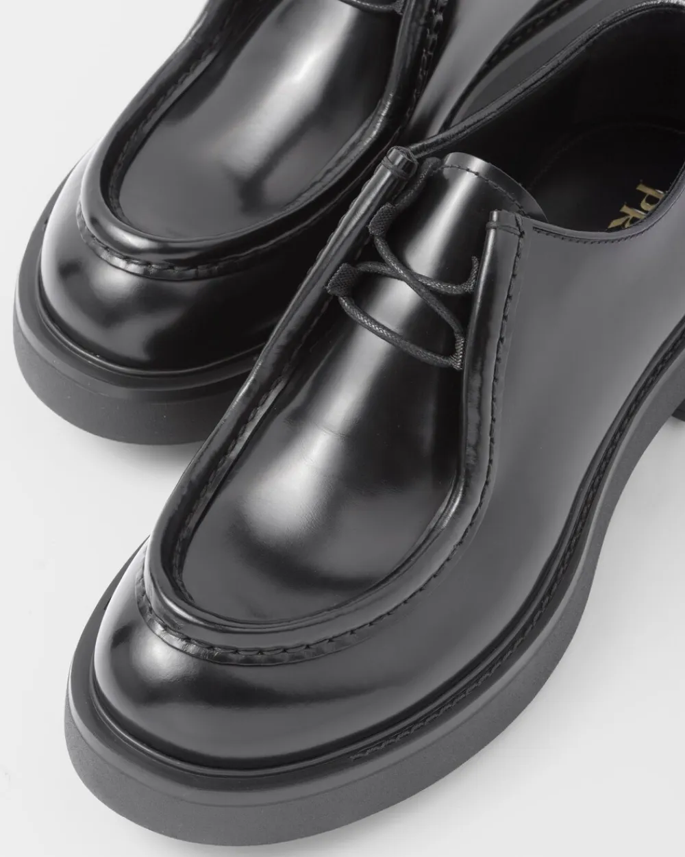 Hombre Prada ZAPATOS CON CORDONES^Zapatos Diapason Con Cordones De Piel Mate Y Cepillada