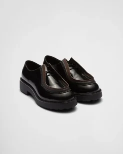 Hombre Prada ZAPATOS CON CORDONES^Zapatos Diapason Con Cordones De Piel Mate Y Cepillada