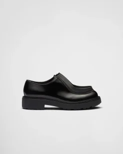 Hombre Prada ZAPATOS CON CORDONES^Zapatos Diapason Con Cordones De Piel Mate Y Cepillada