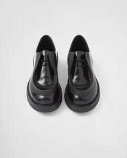 Hombre Prada ZAPATOS CON CORDONES^Zapatos Diapason Con Cordones De Piel Mate Y Cepillada