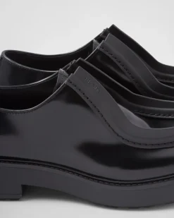 Hombre Prada ZAPATOS CON CORDONES^Zapatos Diapason Con Cordones De Piel Mate Y Cepillada