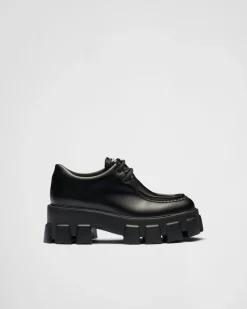 Mujer Prada ZAPATOS CON CORDONES^Zapatos Monolith De Piel Cepillada Y Cordones