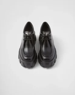 Mujer Prada ZAPATOS CON CORDONES^Zapatos Monolith De Piel Cepillada Y Cordones