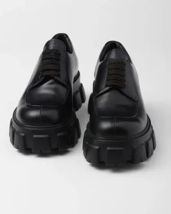 Hombre Prada ZAPATOS CON CORDONES^Zapatos Monolith En Piel Cepillada Y Cordones