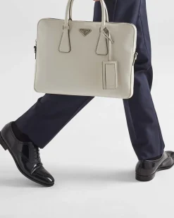 Hombre Prada ZAPATOS CON CORDONES^Zapatos Oxford De Piel Cepillada Fumé