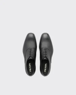 Hombre Prada ZAPATOS CON CORDONES^Zapatos Oxford De Suave Piel Saffiano