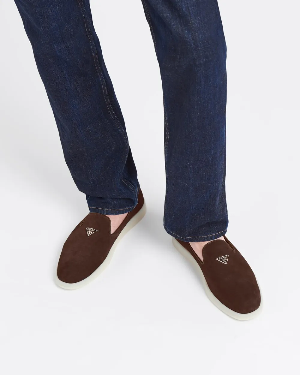 Hombre Prada MOCASINES^Zapatos Sin Cordón De Ante