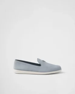 Hombre Prada MOCASINES^Zapatos Sin Cordones De Ante De Becerro