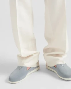 Hombre Prada MOCASINES^Zapatos Sin Cordones De Ante De Becerro
