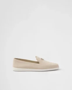 Hombre Prada MOCASINES^Zapatos Sin Cordones De Ante De Becerro