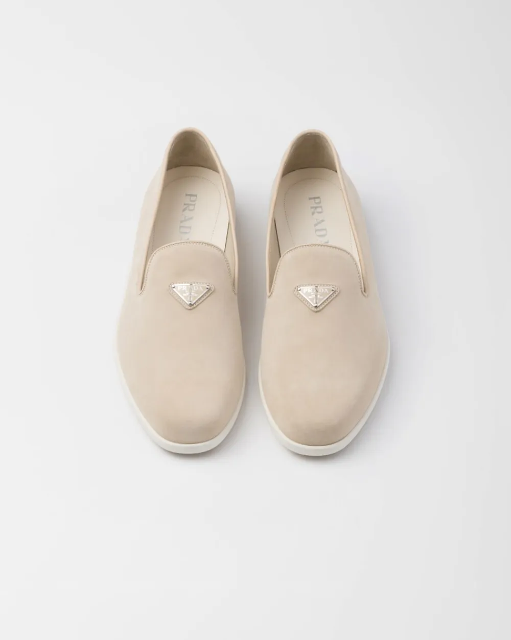 Hombre Prada MOCASINES^Zapatos Sin Cordones De Ante De Becerro
