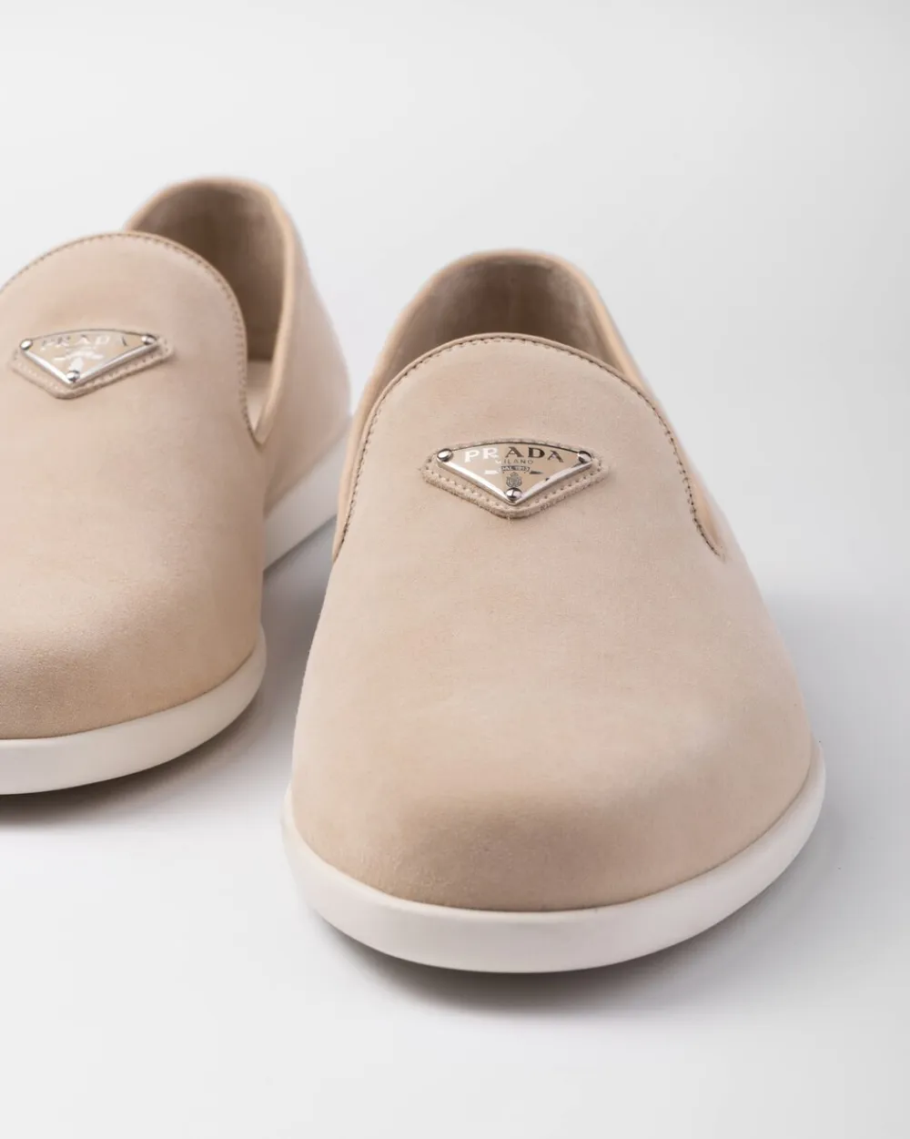 Hombre Prada MOCASINES^Zapatos Sin Cordones De Ante De Becerro