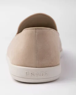 Hombre Prada MOCASINES^Zapatos Sin Cordones De Ante De Becerro