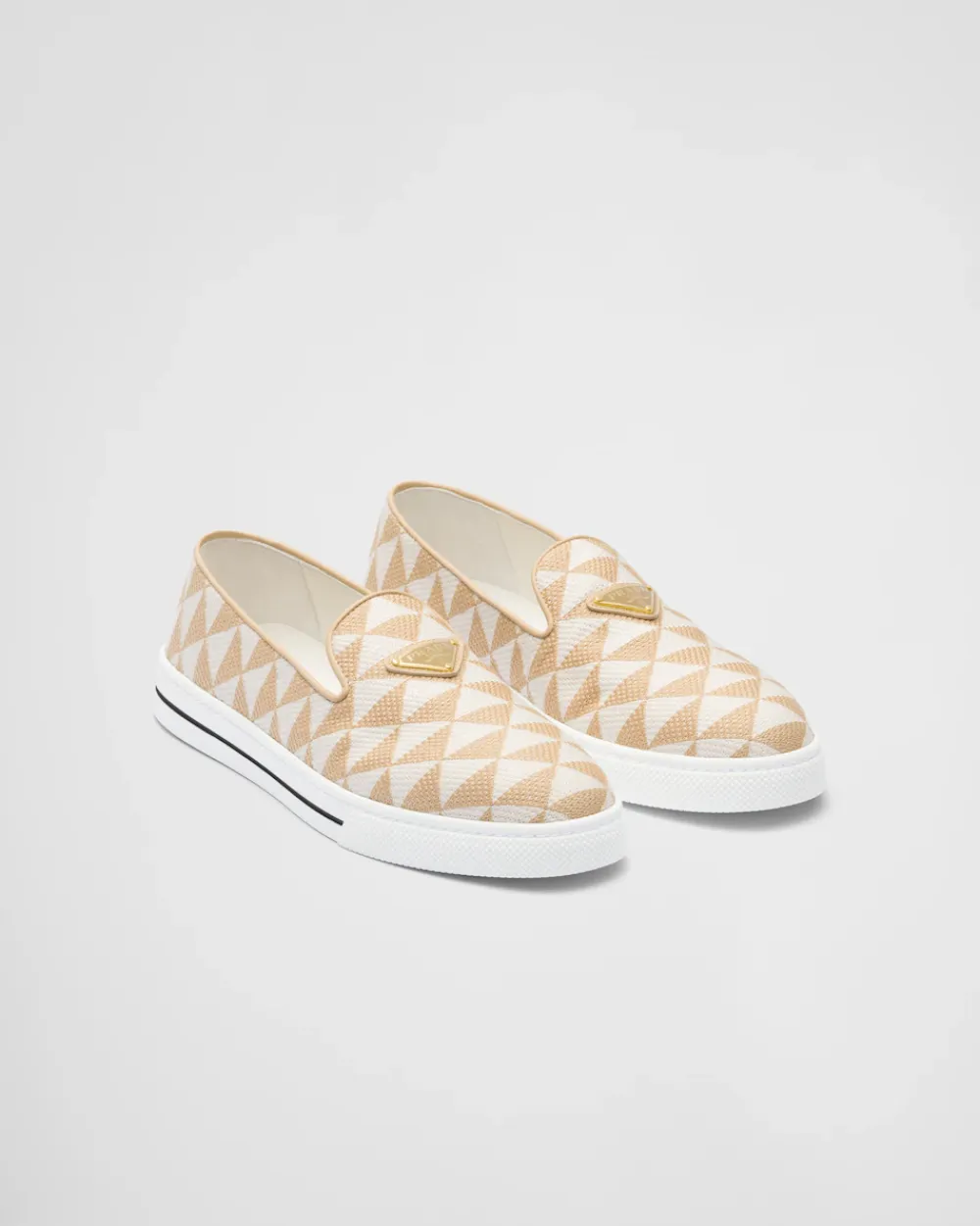 Mujer Prada ZAPATILLAS DEPORTIVAS^Zapatos Sin Cordones De Tejido Bordado