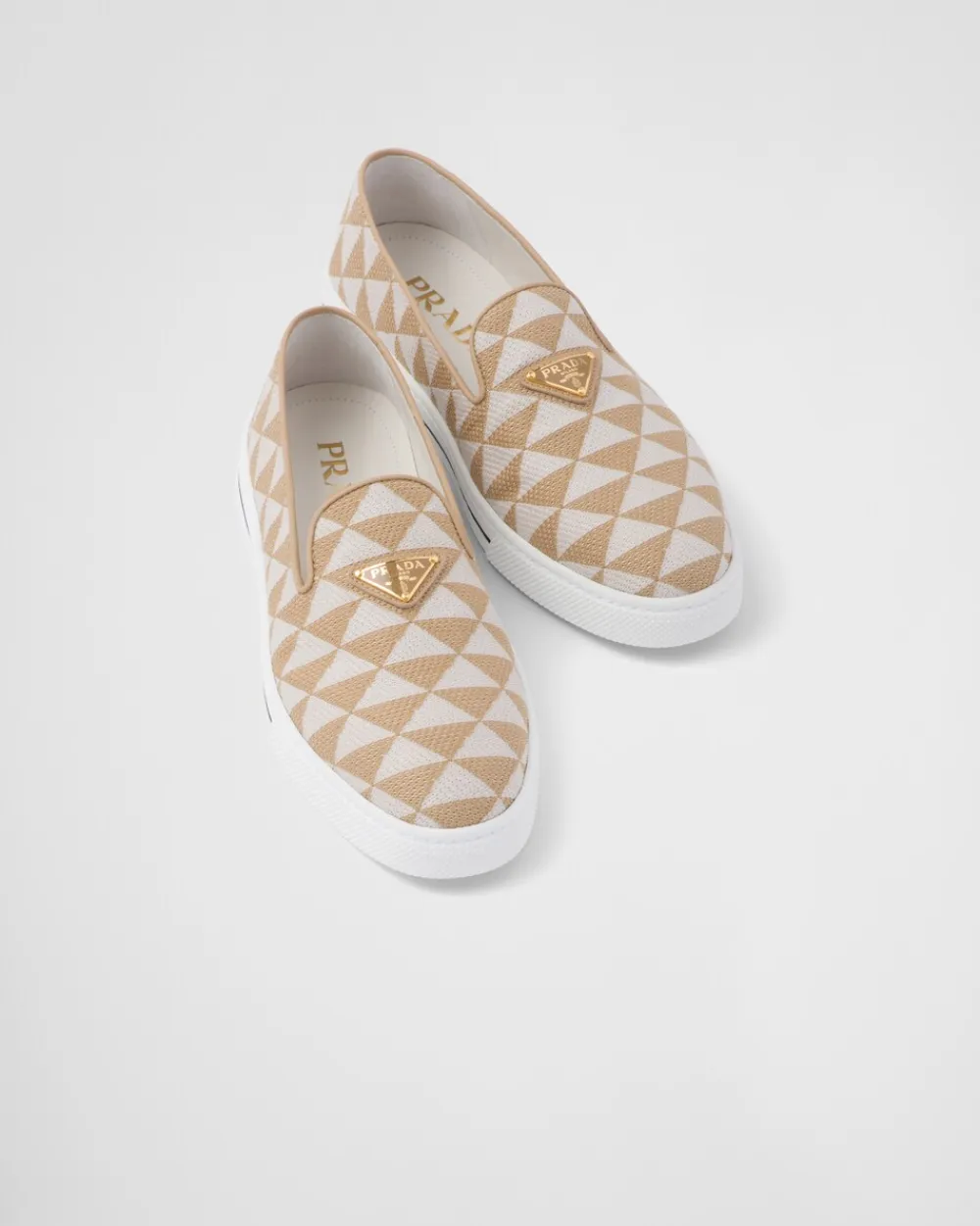 Mujer Prada ZAPATILLAS DEPORTIVAS^Zapatos Sin Cordones De Tejido Bordado