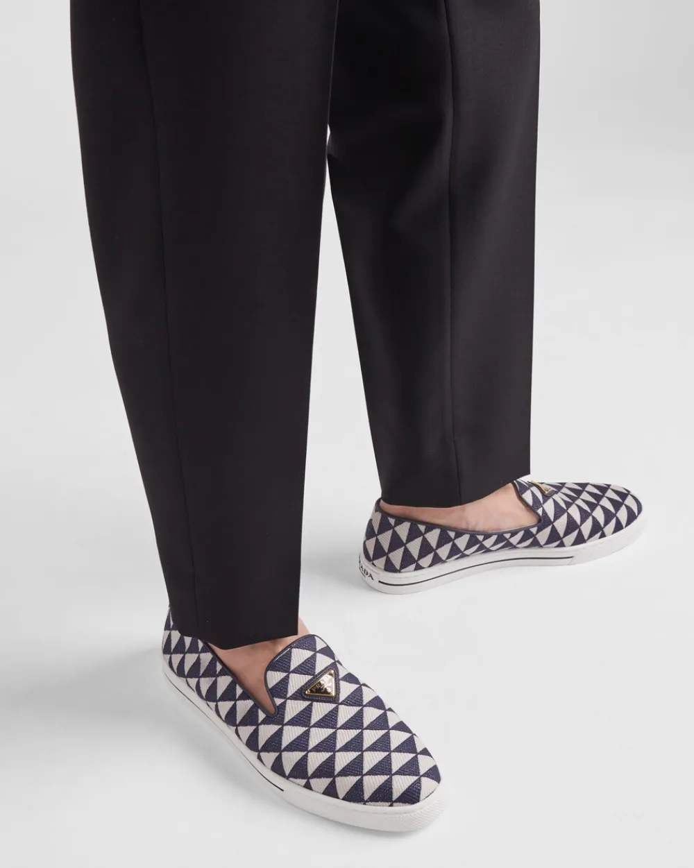 Hombre Prada MOCASINES^Zapatos Sin Cordones De Tejido Técnico