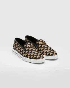 Hombre Prada MOCASINES^Zapatos Sin Cordones De Tejido Técnico