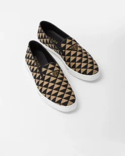 Hombre Prada MOCASINES^Zapatos Sin Cordones De Tejido Técnico