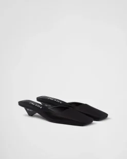 Mujer Prada PANTUFLAS Y CHINELAS^Zapatos Tipo Mules De Satén