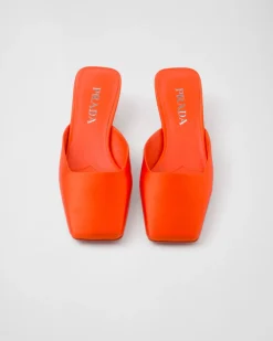 Mujer Prada PANTUFLAS Y CHINELAS^Zapatos Tipo Mules De Satén