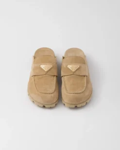 Mujer Prada PANTUFLAS Y CHINELAS^Zuecos De Ante