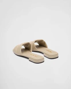 Mujer Prada PANTUFLAS Y CHINELAS^Zuecos En Napa Acolchada